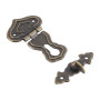 10 Pcs Vintage Hasp Box Hasp Lock Latch Décoratif Rétro Bronze Gravé Designs Hasp Treasures Boîtes Hasp Lock avec Vis pour Boîte