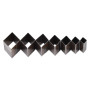 HEEPDD Die Punch Cutter, 7 Pcs 20-50mm Poinçonnage Outil en Cuir Artisanat DIY Carré De Coupe Moule pour Artisanat en Cuir