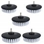 Lot de 5 brosses à récurer électriques à poils souples blancs de 10