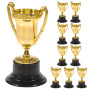 10Pièces Trophées Mini Plastique Or pour Garçon Fille Récompenses de Compétition et Jouets Éducatifs pour et Activités Scolaires