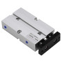 Broco 1pc vérin pneumatique double effet,piston pneumatique,16 mm Bore double tige double effet pneumatique en alliage d'alumini