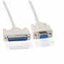 PNGKNYOCN Câble de Conversion DB9 vers DB25 Câble de Conversion RS232 Femelle vers DB25 mâle Null Modem série parallèle impriman