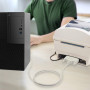 PNGKNYOCN Câble de Conversion DB9 vers DB25 Câble de Conversion RS232 Femelle vers DB25 mâle Null Modem série parallèle impriman