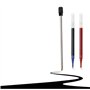 TOYANDONA Lot de 12 stylos à bille à pointe interchangeable - Pointe lisse - 7 cm - Pour l'école, la maison, le bureau - Encre n