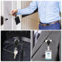 Skythrive 2Pcs Porte Badge Porte-clés Rétractable (Noir), Porte Clef Rétractable 65cm avec Ressort Renforcé et Cordon Résistant 