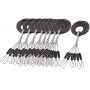 Bessy Shop Bouchons de Pêche en Caoutchouc - 120 Pièces, 20 Groupes 6 en 1, Flotteurs pour Ligne de Pêche