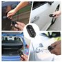 Coque Cle Compatible avec Fiat 500 Coque de Clé De Voiture 3 Boutons Boitier Clé de Rechange Télécommande avec Porte-Clés Compat