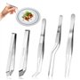 5 Pièces Pince Cuisine Inox Pince de Cuisine Pince Arrete Poisson Pince à Arêtes Pince à Desareter Poisson Pinces Arêtes de Pois
