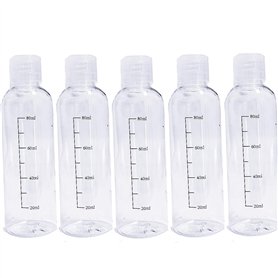 Flacon Voyage Avion Transparent avec Flip Cap 100ml