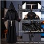 Robe de Prêtre Adulte Déguisement avec Capuche