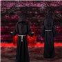 WAYBWZDQ Costume de Moine Halloween, Costume Robe de Prêtre Halloween, Robe de Prêtre Adulte Déguisement avec Capuche, Collier d