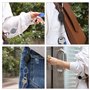WOLMIK Lot de 3 porte-clés rétractables - Enrouleur robuste - Porte-clés extensible avec corde en nylon - Porte-badge rétractabl