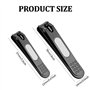 WOLMIK Lot de 2 coupe-ongles ergonomiques en acier inoxydable pour homme et femme