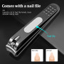 WOLMIK Lot de 2 coupe-ongles ergonomiques en acier inoxydable pour homme et femme
