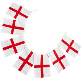 JnDee Banderole en tissu avec le drapeau de l’Angleterre Croix de St Georges des deux côtés
