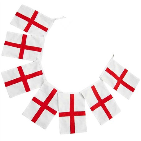 JnDee Banderole en tissu avec le drapeau de l’Angleterre Croix de St Georges des deux côtés