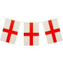 JnDee Banderole en tissu avec le drapeau de l’Angleterre Croix de St Georges des deux côtés, 10 m avec 30 drapeaux