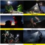 Vinabo Lampe Frontale, 6 Modes, Ultra Puissante d'Eclairage 30° Réglable, 500 LM Lampe Torche LED pour Lecture, Cyclisme, Course