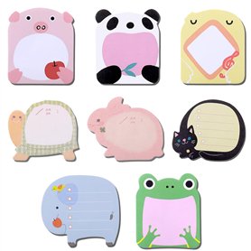 iwontalersy Lot de 8 Notes Autocollantes Animaux