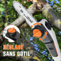 Litheli 2-en-1 Élagueur sur Perche et Taille Haie sans Fil, Batterie 2,0 Ah, Lame de 47 cm, tête inclinable et Perche rallonge p