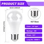 BORDEAG 4pcs Ampoule UV LED 9W Lumière Noire Lampe E27 LED Ultraviolet 385-400nm Violette Pour Halloween Noël Fluorescent Et Pei