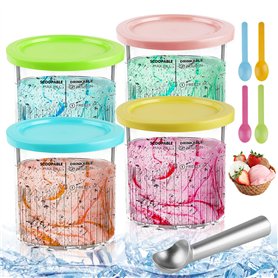 4 Pièces Bacs À Crème Glacée Pour Ninja Creami