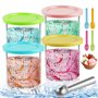 4 Pièces Bacs À Crème Glacée Pour Ninja Creami