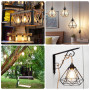 BORDEAG Douille De Lampe E27 6.8m, Suspendue Lustre Corde, Douille E27 Interrupteur, 3 Douille Fil Electrique Lustre Corde De Ch