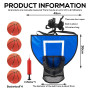 Mini Panier De Basket-Ball pour Trampoline avec Pompe Et 4 Balles