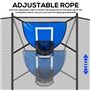 Panier De Basket Trampoline,Mini Panier De Basket-Ball pour Trampoline avec Pompe Et 4 Balles,Fixation De Basket Ball Trampoline