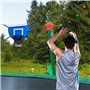 Panier De Basket Trampoline,Mini Panier De Basket-Ball pour Trampoline avec Pompe Et 4 Balles,Fixation De Basket Ball Trampoline