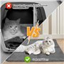 Newpop Gris Tapis pour Chien, Chat Couverture Lavable, Chats Coussin Doux et Confortable pour Chiot Intérieur et Extérieur, Peti