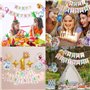 Steemjoey Décorations Anniversaire, Ballons Anniversaire Happy Birthday Deco et 12 pcs Ballons de Confettis, Décorations pour fê