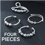 Fidget Ring Perles en Spirale Réglables Anneau de
