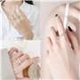 Steemjoey 4Pcs Bague d'anxiété, Anti Stress avec Perles Bague Rotative Rings, Fidget Ring Perles en Spirale Réglables Anneau de 