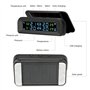 Jansite TPMS Système de surveillance de la pression des pneus à énergie solaire 22-87 psi sur pare-brise avec 4 capteurs de voit