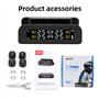 Jansite TPMS Système de surveillance de la pression des pneus à énergie solaire 22-87 psi sur pare-brise avec 4 capteurs de voit