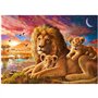 Kit de Broderie Diamant 5D DIY- Mère de Lion et Enfants - Peinture par numéros Adultes - Broderie Diamant Painting au Point de C