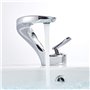 Onyzpily Robinet de lavabo à une main avec robinet en laiton - Robinet de salle de bain - Robinet mitigeur d'évier - Économie d'
