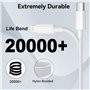 Câble iPhone USB 1M Lot de 3 [Apple MFi Certified], Câble Lightning USB pour iPhone 14 13 12 Pro Max XR XS 8 7 6 5 SE , Nylon Ca