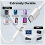 Câble iPhone USB 1M Lot de 3 [Apple MFi Certified], Câble Lightning USB pour iPhone 14 13 12 Pro Max XR XS 8 7 6 5 SE , Nylon Ca
