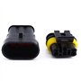 Connecteur de fil électrique étanche à 3 broches 1 5 mm Rétractable Verrouillage rapide Pour réparation carrosserie moto voiture