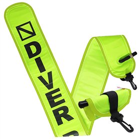 Scuba plongée Choix 4 'Neon marqueur de Surface Jaune Signal Tube avec Clip en Plastique