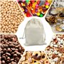 Lot de 50 sacs en tissu à peindre avec cordon de serrage - 15 x 10 cm - Petits sacs cadeaux en coton - Pour bricolage Ramadan, c