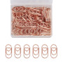 RONGWANGFU Lot de 130 trombones en forme de cœur or rose avec boîte transparente pour bureau