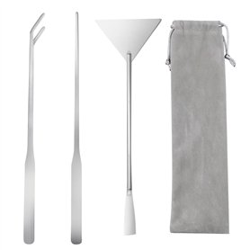 3 en 1 Aquarium Aquascaping Kit INOX Aquarium Tank Plante Aquatique Outils Kit avec avec Sac de Rangement (2 Pinces