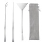 3 en 1 Aquarium Aquascaping Kit INOX Aquarium Tank Plante Aquatique Outils Kit avec avec Sac de Rangement (2 Pinces