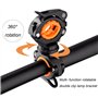Medlife Lot de 2 colliers de serrage pour lampe de poche de vélo Noir et Jaune IPX6 Étanche à l'eau