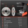 Frankberg 2 disques de frein + 4 plaquettes de frein essieu avant avec lubrifiant de frein, compatibles avec A3 8L1 1996-2003 O.