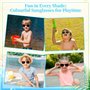 Lot de 18 lunettes de soleil multicolores pour enfants, lunettes de soleil pour tout-petits, lunettes de soleil pour enfants, lu